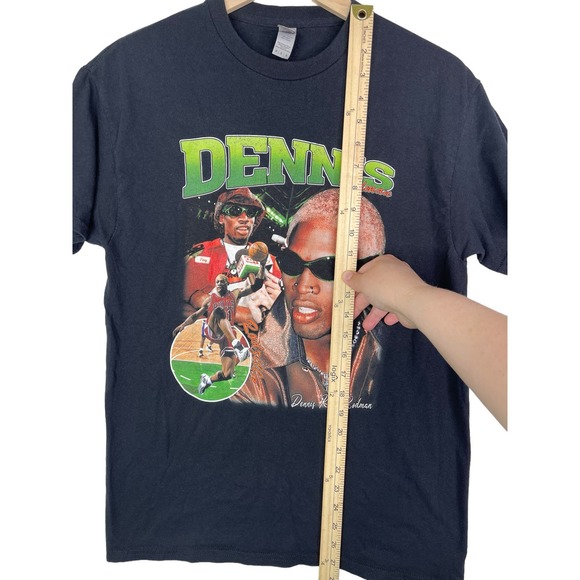 Dennis Rodman T-Shirt Black Size Medium Gildan Tee - Picture 7 of 9